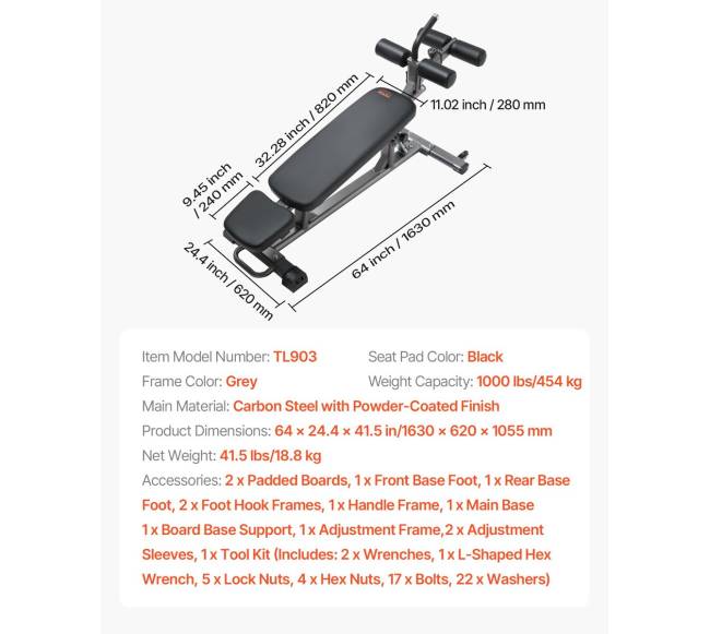 Reguliuojamas presų suolas sporto treniruotėms6