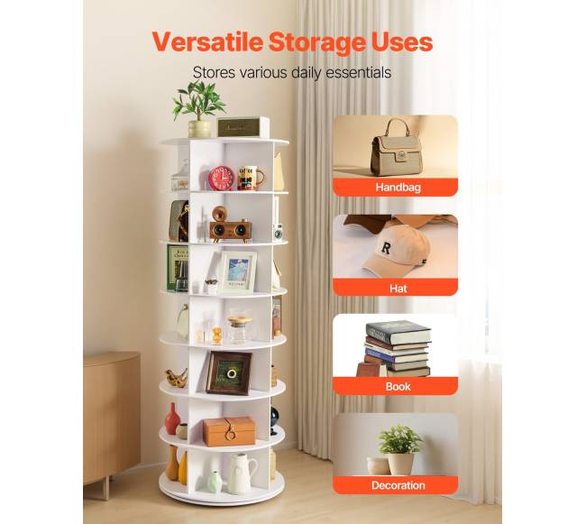 7 lygių besisukantis batų stovas6