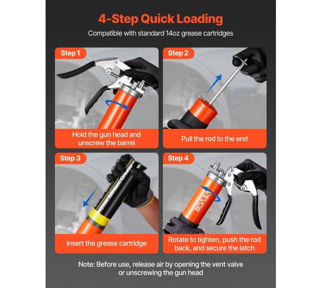 Aukšto slėgio tepalų pistoletas 0,4 l4