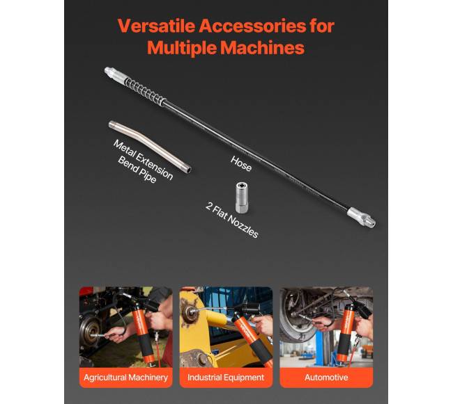 aukšto slėgio tepalo pistoletų rinkinys4