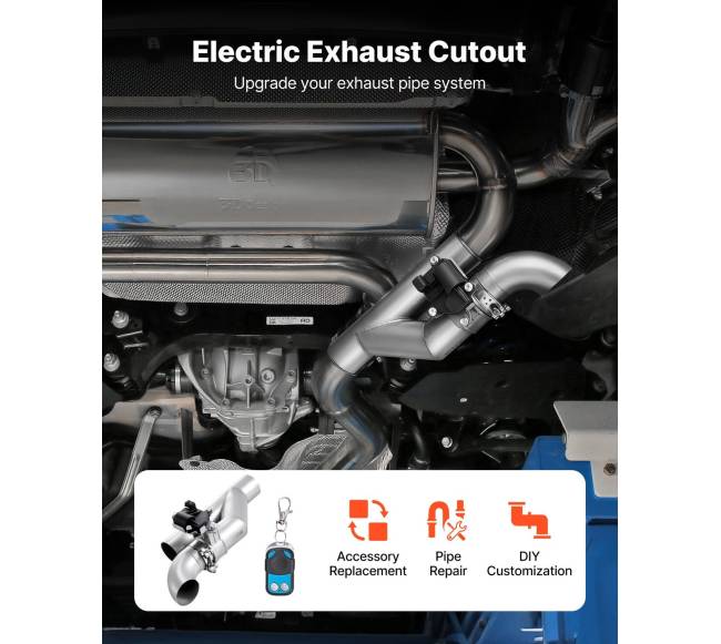 Elektrinis išmetimo vožtuvas su nuotolinio valdymo pultu1