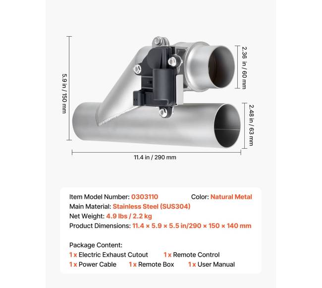 Elektrinis išmetimo vožtuvas su nuotolinio valdymo pultu6