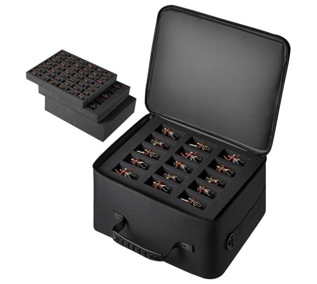 Miniatiūrinių figūrų krepšys su reguliuojama petneša0