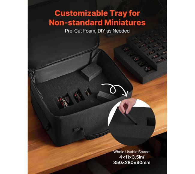 Miniatiūrinių figūrų krepšys su reguliuojama petneša3