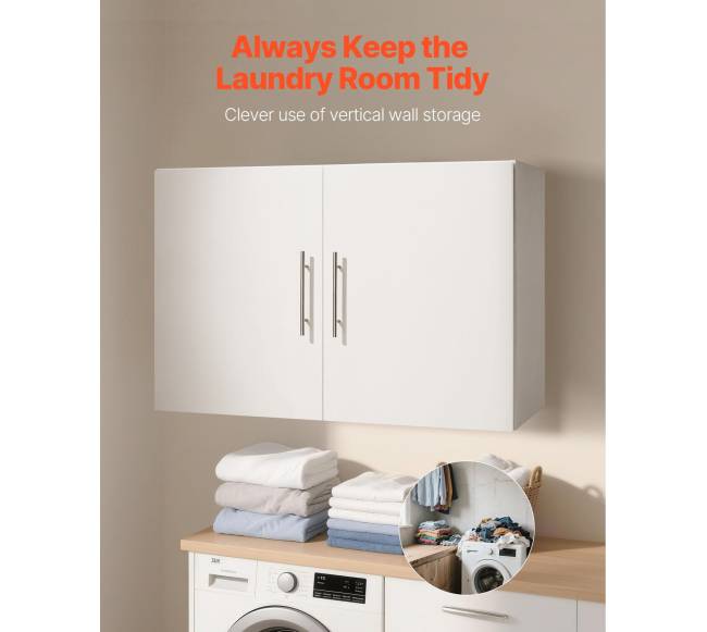Baltas skalbyklos sieninis spintelė2