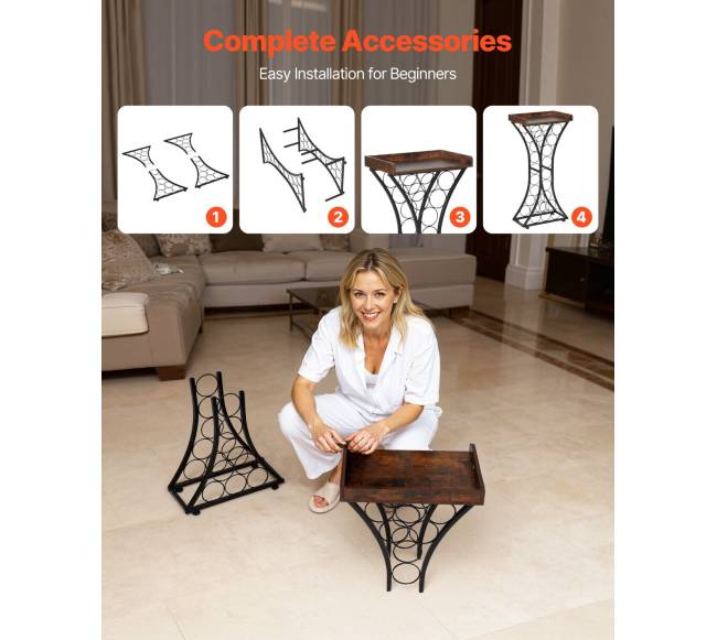 15 butelių vyno lentyna su mediniu stalviršiu5