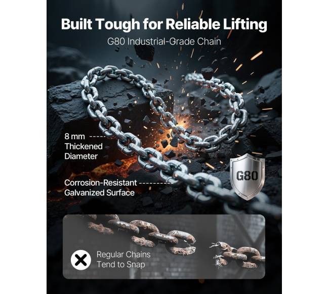 Rankinis svirtinis grandinės keltuvas, 1500 kg3