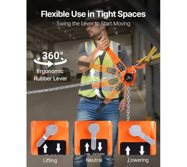 Rankinis svirtinis grandinės keltuvas, 1500 kg5