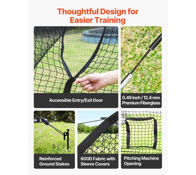 Beisbolo treniruočių narvas su tinklu3