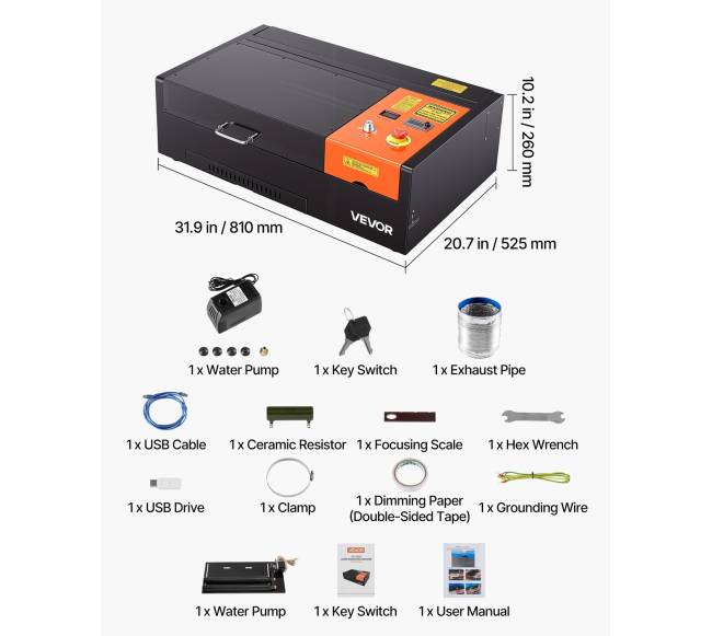 45W CO2 lazerinis graviravimo aparato6