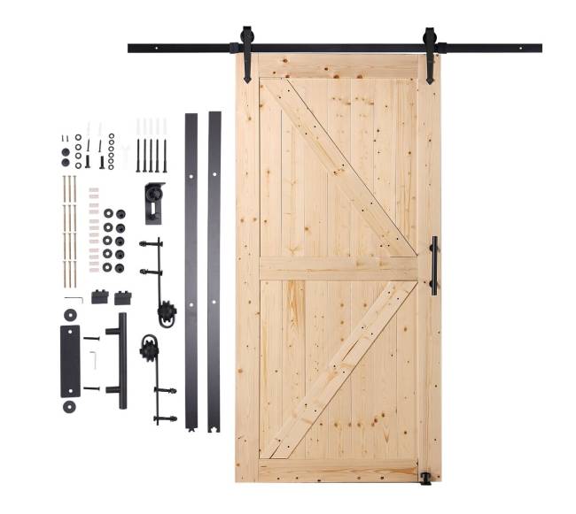 Medinės stumdomos durys su furnitūros komplektu8