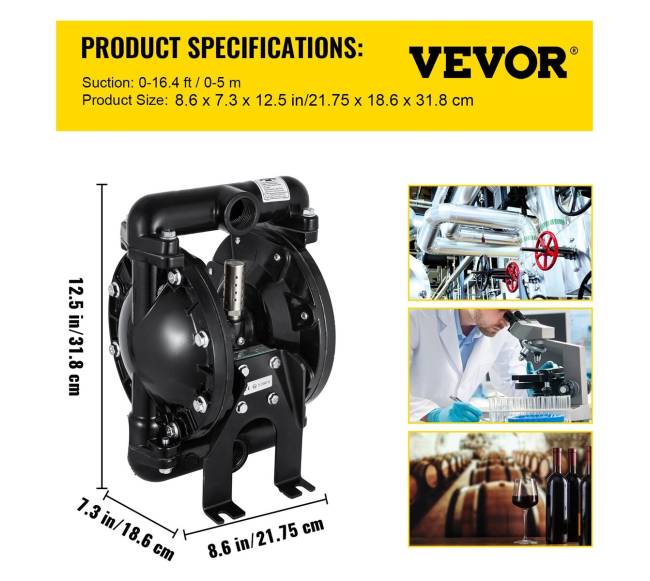 Oro varoma dviguba diafragminė pompa 35 GPM6