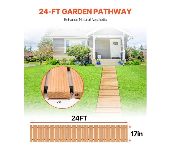 Medinis sodo takas, tiesus, 7,3 m1