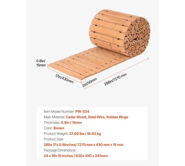 Medinis sodo takas, tiesus, 7,3 m6