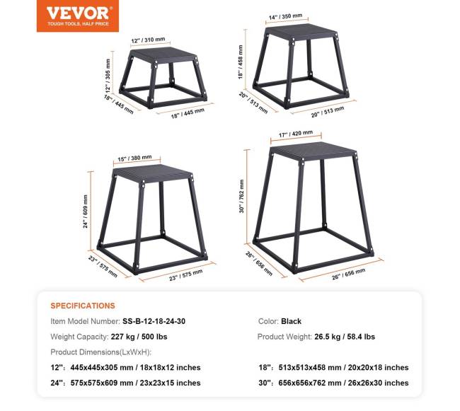 Pliometrinės šuolių dėžės sporto treniruotėms6