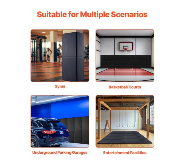 krepšinio salės sieninės apsaugos danga 5 cm storio5