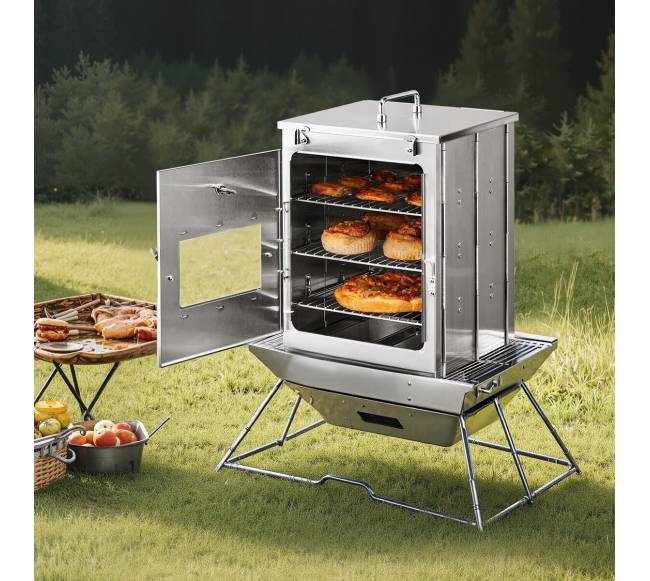 Sulankstoma nerūdijančio plieno kempinginė krosnelė7