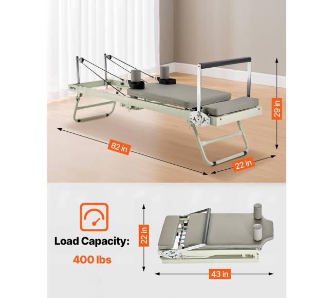 Sulankstomas pilates reformeris namų treniruoklis6