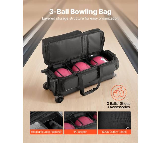 3 kamuolių boulingo krepšys su ratukais2