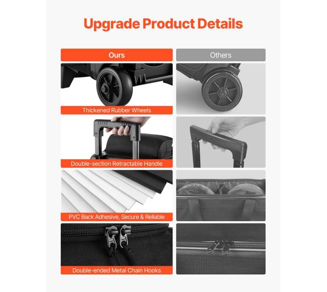 3 kamuolių boulingo krepšys su ratukais3