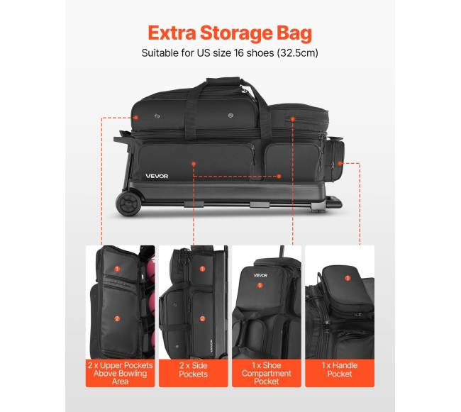 3 kamuolių boulingo krepšys su ratukais4