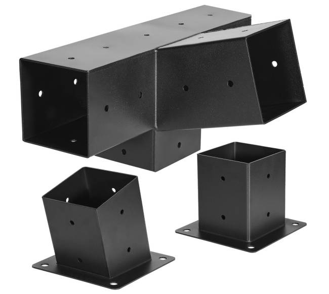 4x4 colių pergolos laikiklio rinkinys 4 krypčių0