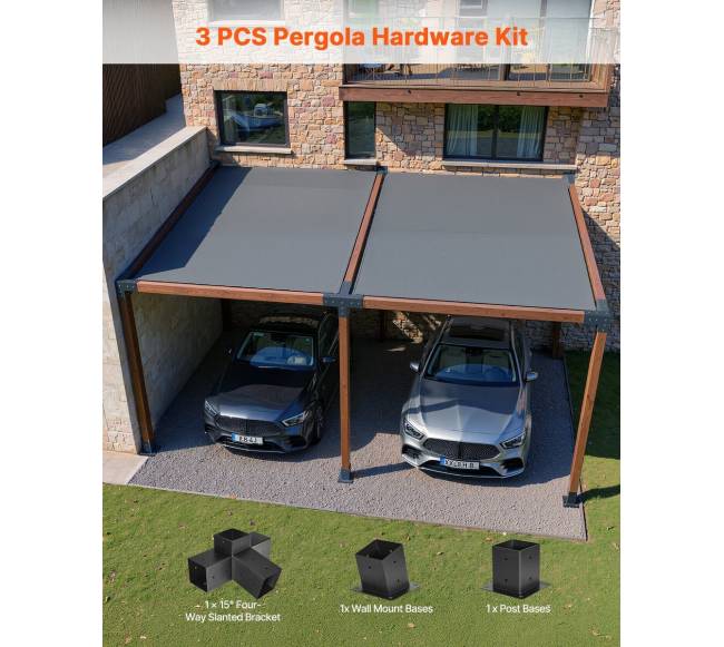 4x4 colių pergolos laikiklio rinkinys 4 krypčių2