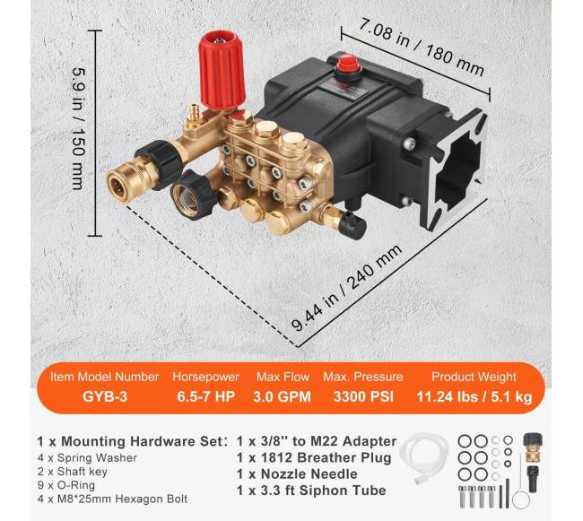 Aukšto slėgio plovimo siurblys 19 mm ašimi6