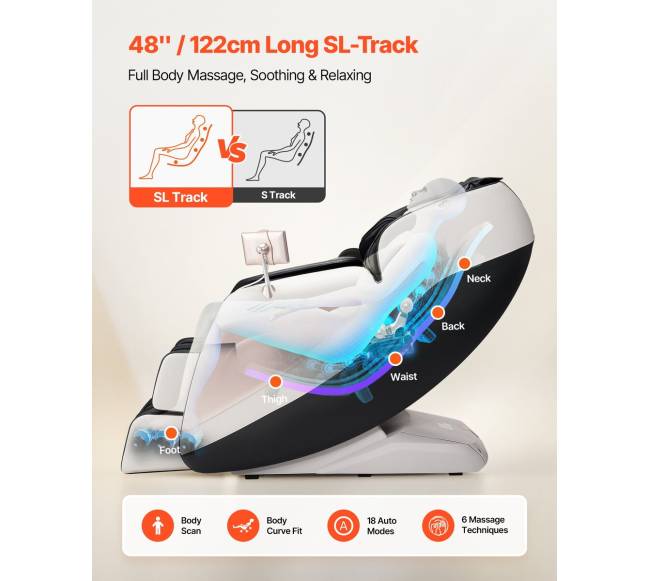 Viso kūno masažinė kėdė su SL-vėžėmis4