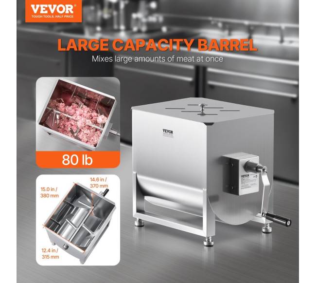 Rankinis 80L mėsos maišytuvas dešrų gamybai1