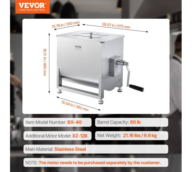 Rankinis 80L mėsos maišytuvas dešrų gamybai6