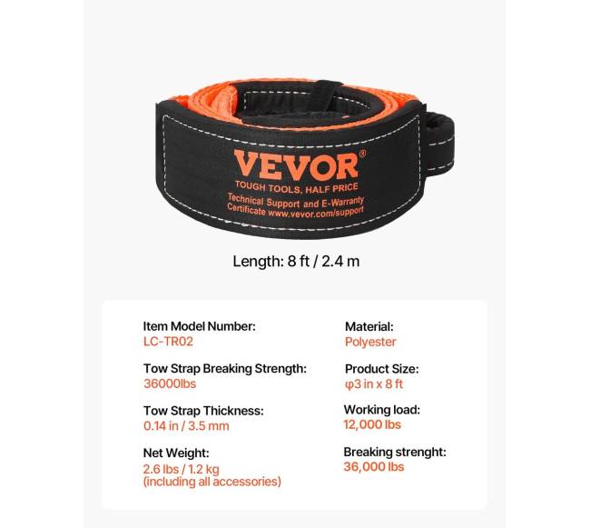 Automobilio vilkties diržas 16329 kg 2,4 m6