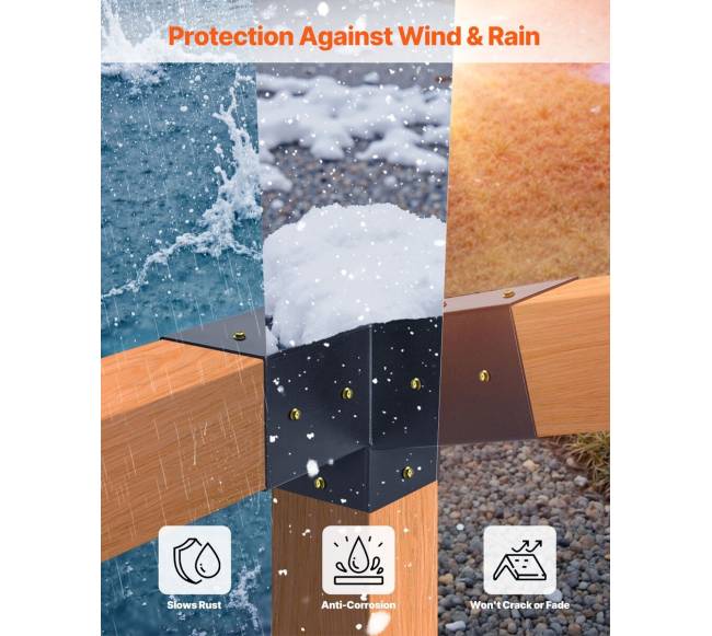 4x4 colių pergolės laikiklis su 3 kryptimis5