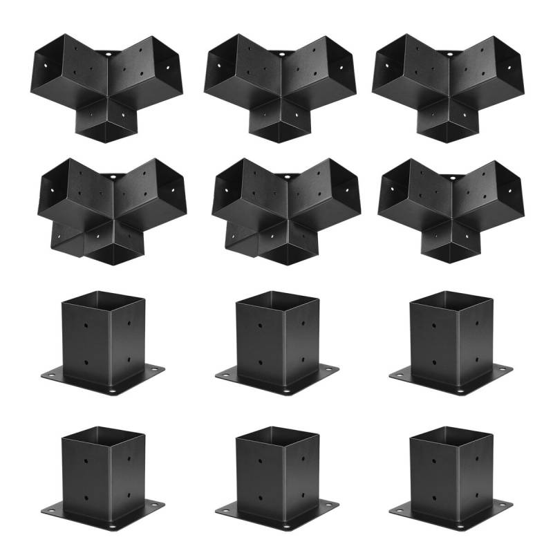 4x4 colių pergolos tvirtinimo rinkinys su pagrindais0