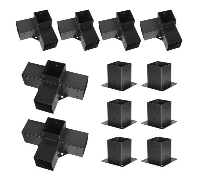 4x4 colių pergolos tvirtinimo rinkinys su pagrindais8