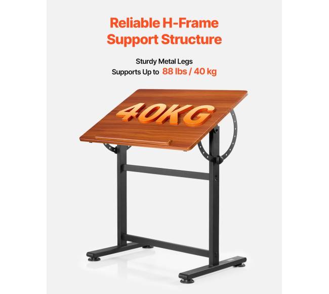 Reguliuojamas braižymo stalas su H rėmu4