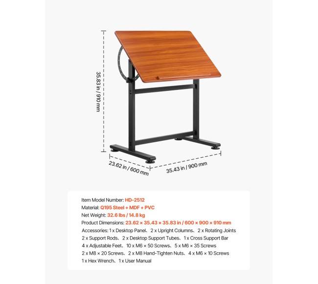 Reguliuojamas braižymo stalas su H rėmu6