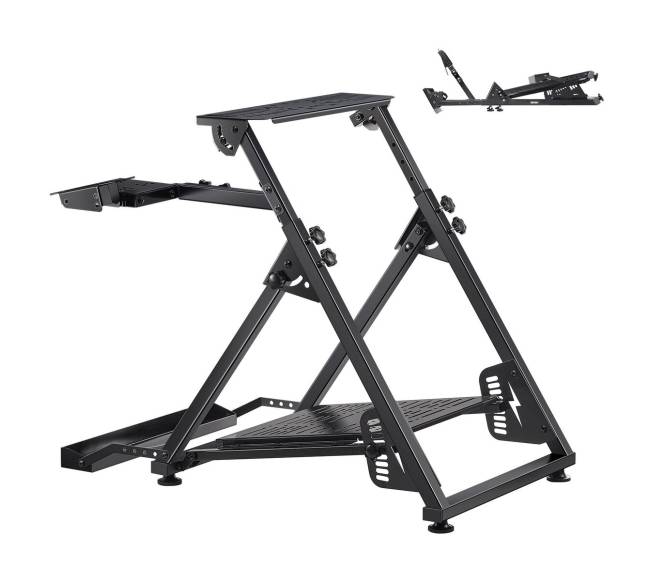 Lenktynių vairas stovas reguliuojamas ir sulankstomas0