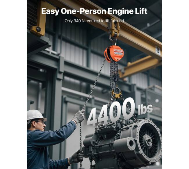 Rankinis grandininis keltuvas, 2 t svoris, 6 m pakilimas1