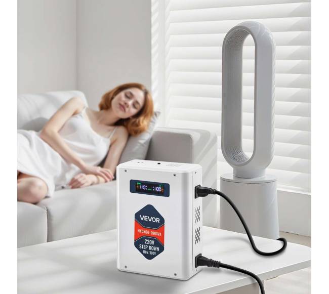 Įtampos keitiklis 2000VA, 220V į 110V transformatorius7