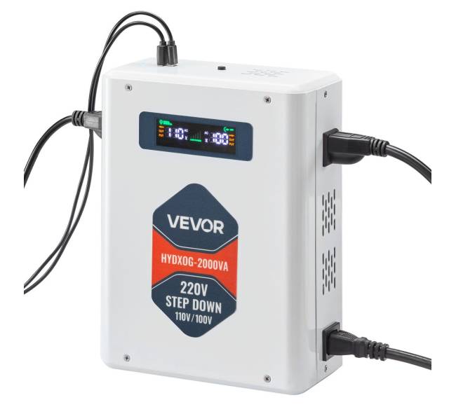 Įtampos keitiklis 2000VA, 220V į 110V transformatorius10