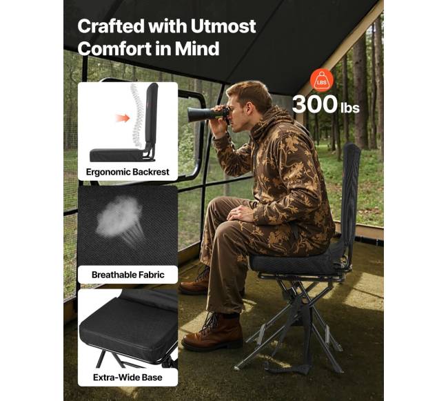 Medžioklinė kėdė su 360 apsisukimu1