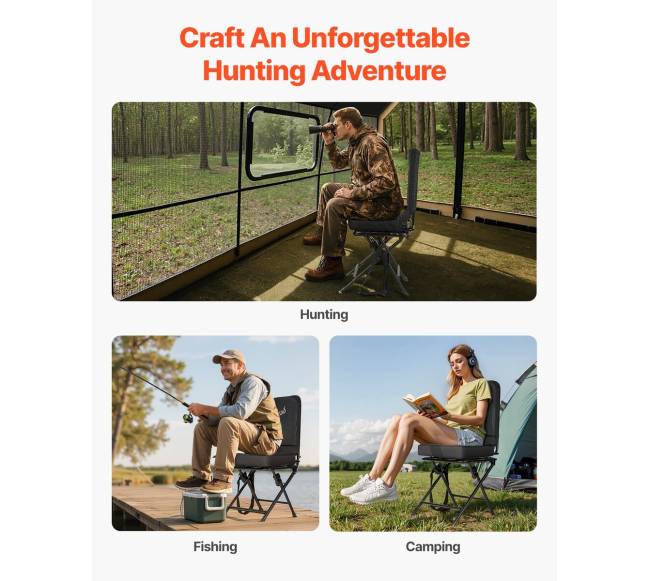 Medžioklinė kėdė su 360 apsisukimu5