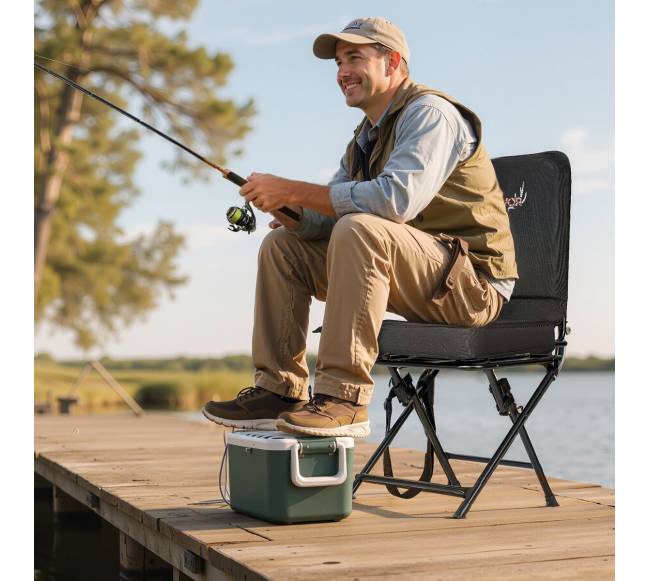 Medžioklinė kėdė su 360 apsisukimu7