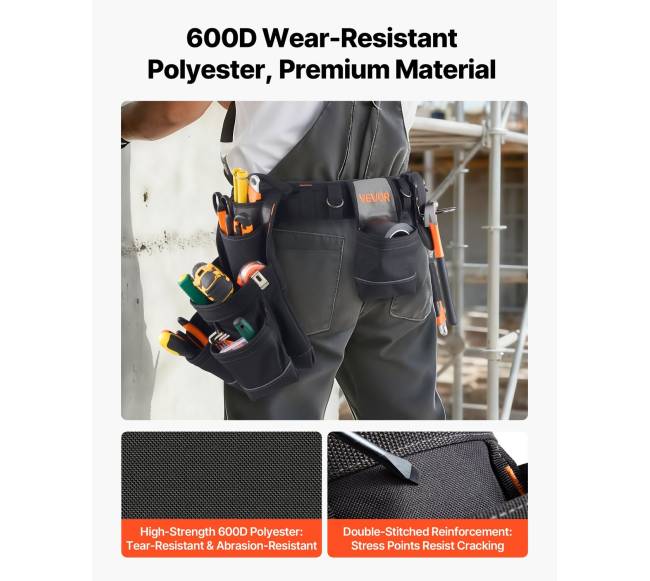 Įrankių diržas su 18 kišenių4