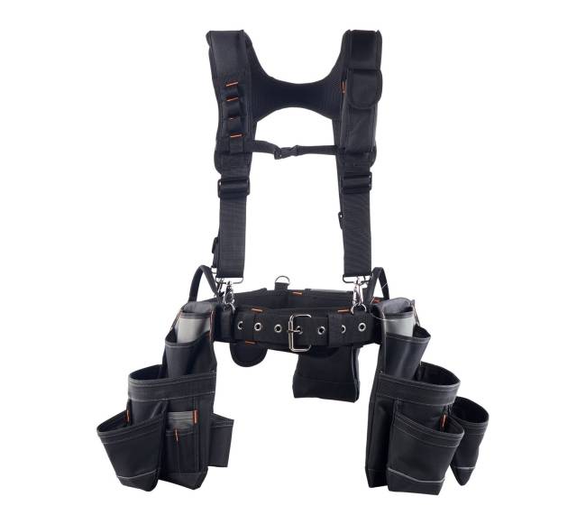 Įrankių diržas su 19 kišenių ir petnešomis8