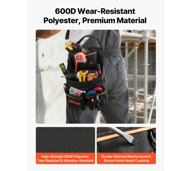 Įrankių diržas su diržu, 14 kišenių4