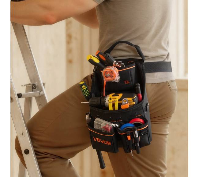 Įrankių diržas su diržu, 14 kišenių7