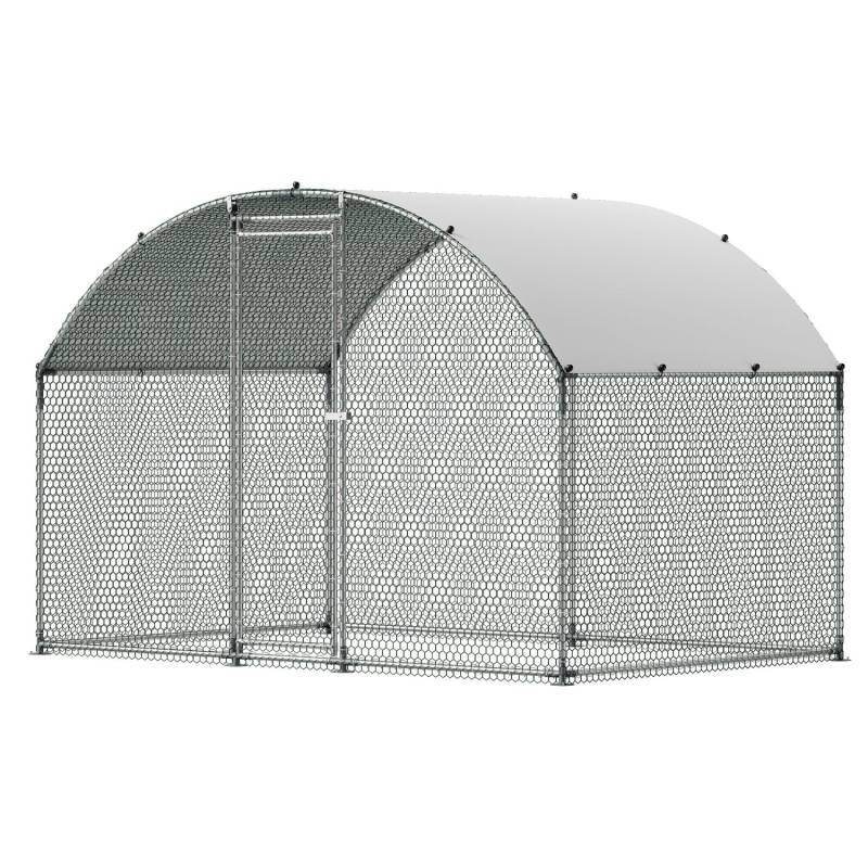 Metalinė vištų ferma su dangčiu ir užraktu0