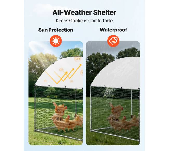 Metalinė vištų ferma su dangčiu ir užraktu4